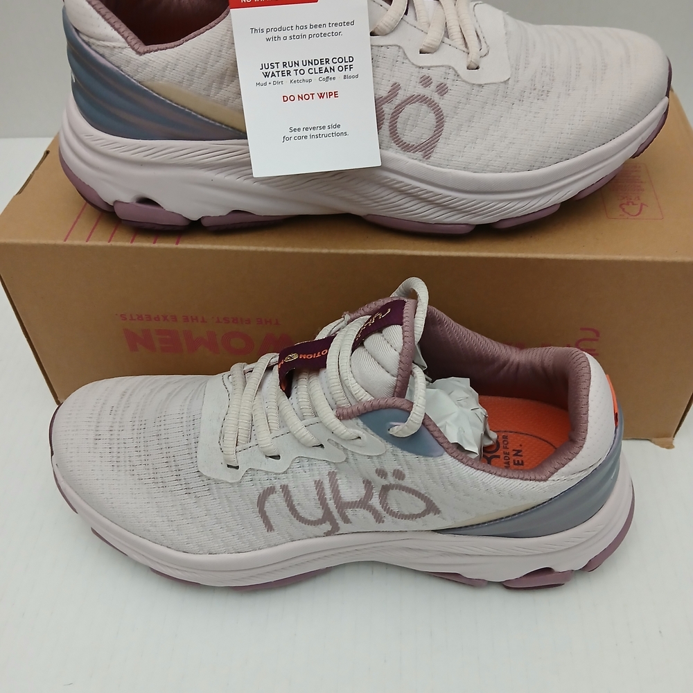 Ryka Women's Cream and Purple Running Shoes - Picture 14 of 16